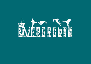 Blue background white logo horse - a screenprint free wallpaper for desktop