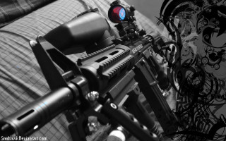 Gun redlight bed gunholder overwatch - a red light free wallpaper