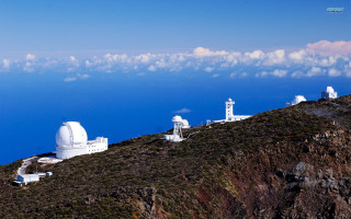 Mountain telescopes water clouds sky - murata range free wallpaper