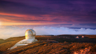 Telescope hill clouds sunset dawn - arthur b. carles free wallpaper