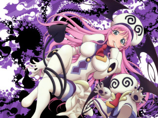 Anime pink hair cat costume - a anime character free wallpaper