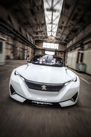 White sports car tunnel driver - free cars wallpaper for mobile