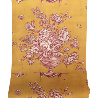 Yellow pink floral print scarf - rococo free wallpaper for tablet