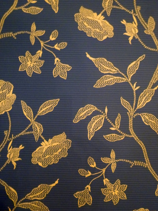 Blue gold wallpaper flower pattern - free textures wallpaper