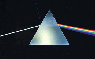 Pink floyd rainbow triangle dark - a white triangle free wallpaper
