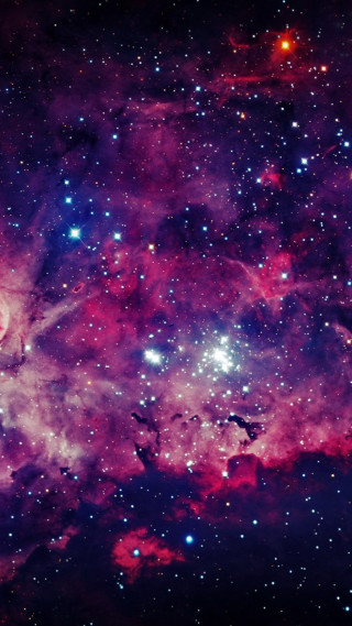 Large cluster stars sky purple - free stars wallpaper for mobile