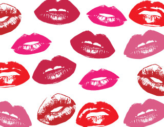 Lipstick colorful group white background - andy warhol free wallpaper