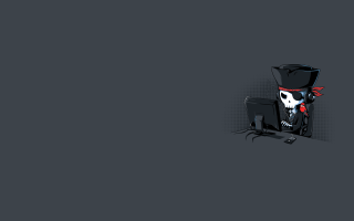 Computer monitor skull top hat 2 - a top hat free wallpaper