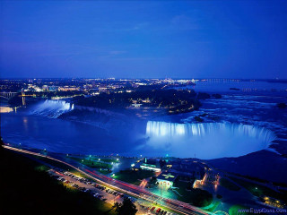 Niagara falls night view high - bruce munro free wallpaper for desktop