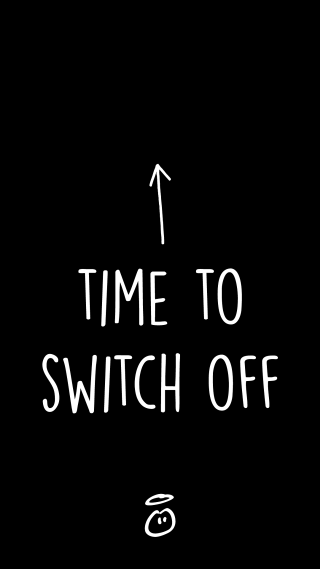 Time to switch off arrow - time free wallpaper