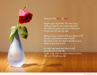 Rose vase poem tabletop romanticism - depth free wallpaper