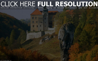 Castle hill cliff click here - a castle free wallpaper