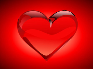 Red heart shadow love romanticism - object free wallpaper