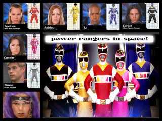 Power rangers in space costumed - same free wallpaper for desktop