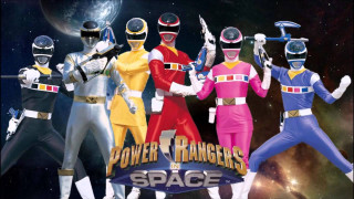 Power rangers costumed group space - a space background free wallpaper