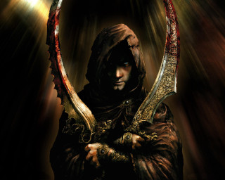 Man hooded outfit large sword - a large sword free wallpaper