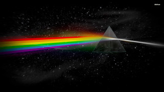 Dark side moon rainbow white - a white light free wallpaper