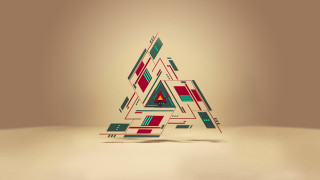 Stylized triangle pattern shadow ground 2 - angular free wallpaper