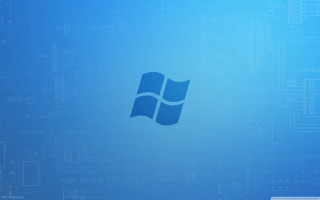Blue background computer logo side - purism free wallpaper for desktop