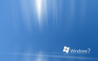 Blue sky white window7 logo - a white line free wallpaper