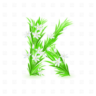 Flower leaf letter k white - ambient free wallpaper for tablet