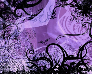Purple background black swirls black - a black bird free wallpaper