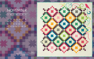 Calendar quilt bird cover image - anni alber free wallpaper