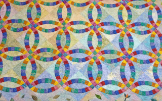 Quilted wall hanging colorful tree - a colorful design free wallpaper