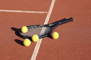 Tennis racket tennis balls court 2 - free sports wallpaper