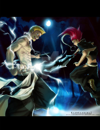 Anime fight dark lightning background - the other free wallpaper for mobile