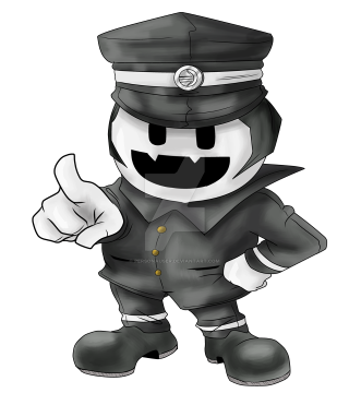 Cartoon police thumbs up dieselpunk - dada free wallpaper for tablet