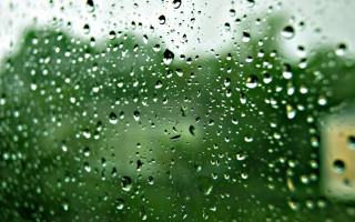 Rain covered window house trees - a rain free wallpaper