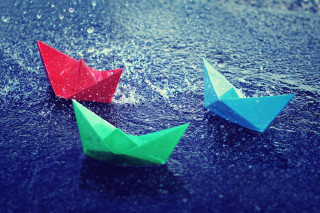 Origami boats rain ground sitting - buckminster fuller free wallpaper