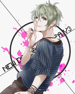 Man cigarette blue shirt pink - his mouth free wallpaper for mobile