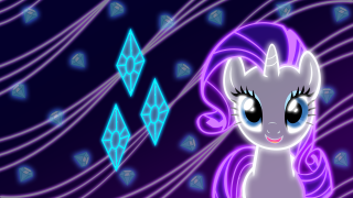 Purple pony glowing magic diamonds - a cartoon pony free wallpaper