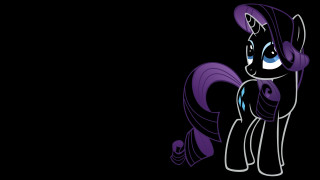 Purple pony blue eyes black - a white outline free wallpaper