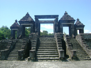 Stone staircase steps gate sky - step free wallpaper