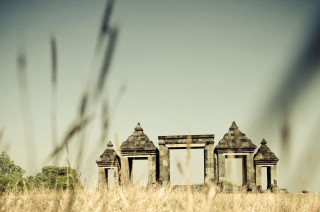 Stone structures tall grass trees - adobe lightroom free wallpaper