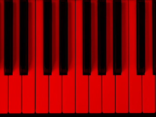 Red piano keyboard black background - christian w. staudinger free wallpaper for desktop