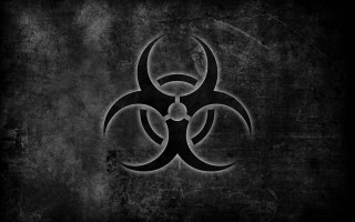 Biohazard sign wall grunge black - a grungy effect free wallpaper