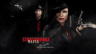 Man woman guns dark room - steampunk free wallpaper for desktop