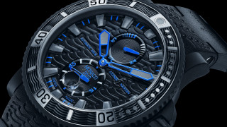 Black blue dial black strap - a black strap free wallpaper