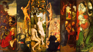 Diverse group body types colors - renaissance oil painting free wallpaper