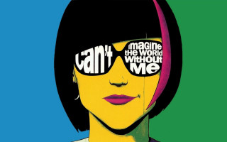 Woman sunglasses hat typographic popart - andy warhol free wallpaper