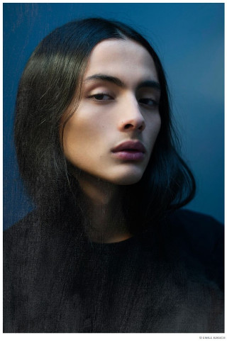 Woman long hair black shirt 12 - preraphaelitism free wallpaper for mobile