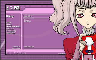 Cartoon character cellphone diary netart - a screen free wallpaper