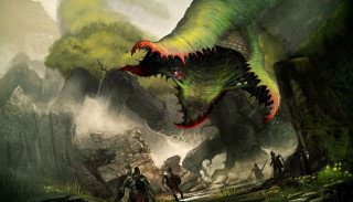 Green dragon man giant monster - a green dragon free wallpaper