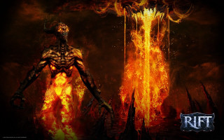 Demonic demon fire wallpaper flames - unreal engine 5 free wallpaper