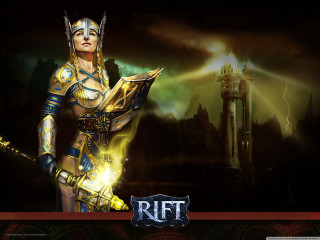 Woman gold armor sword castle - a castle in the background free wallpaper
