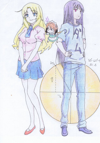 Two people girl holding doll - a drawing free wallpaper for mobile